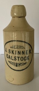 Cornish ginger beer bottle J. Skinner Calstock Cornwall