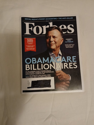 FORBES The Obamacare Billionaires The Global 2000 May 07, 2017  SPECIAL Issue