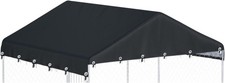 Outdoor Dog Kennel Cover 10'W x 10'L Made of 600D Waterproof Oxford Cloth- Bl...