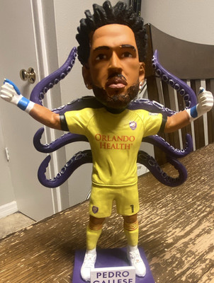 Pedro Gallese El Pulpo Orlando City  MLS Soccer Bobblehead Yellow/Purple no box