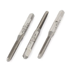 M3 x 0.5 Metric SKS2 Straight 3 Flutes Bottoming Taper Hand Taps Set 3Pcs