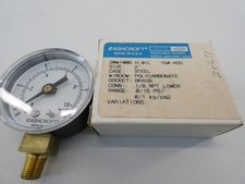 Ashcroft 20W1005-H-01L-15 -ADS Gauge 2" 0-15 PSI 1/8  NPT Lower - NEW Surplus 