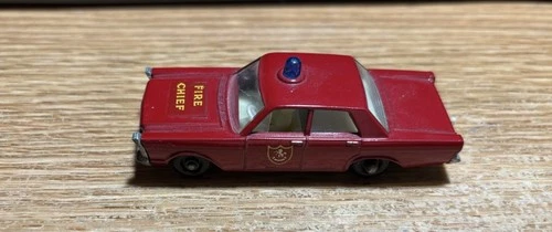 Vintage 1966 Lesney Matchbox #55/59 Ford Galaxie Fire Chief Car