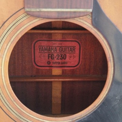 Yamaha FG-230 12-string vintage acoustic guitar. Rare red label