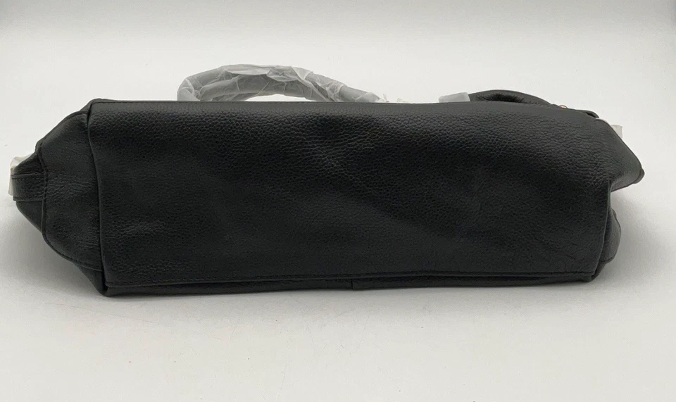 Bolso Cartera ORA DELPHNE NUEVO CON ETIQUETAS Cuero Guijarro Negro Cuero Suave Foto 3 de 4