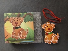 Whimsical Gingerbread Christmas Dog Ornament (Brand New!) Super Cute!