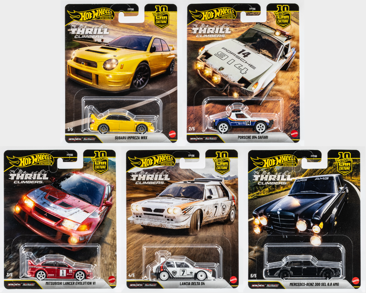 カーズ ギル・ホーラー 2026 Hot Wheels Car Culture Thrill Climbers | 5-Car Set | Porsche