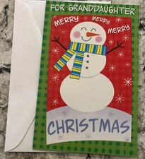 Merry Christmas GRANDDAUGHTER Thoughtful 5”x7.75" Stockwell Greeting Card