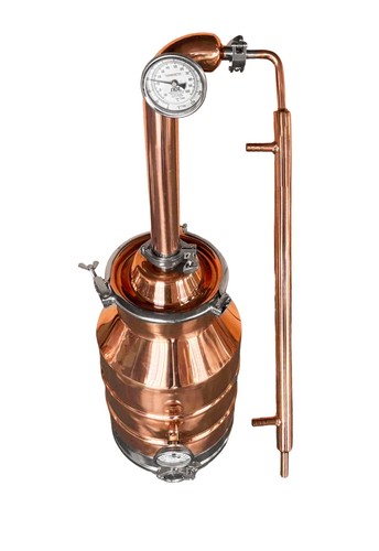 Highlander Series 5 Gallon Copper And Stainless Pot Still with Plumbing Kit