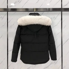 Moose Knuckles Men's and Women's Short Jacket with Fur Collar Jacket New