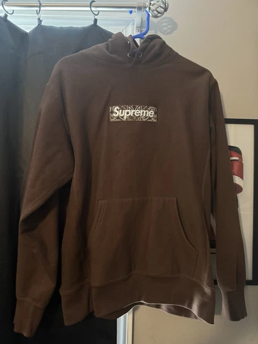 Sweat à capuche bandana Supreme Box Logo marron moyen état occasion