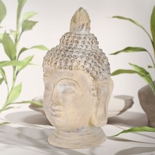 Buddha Kopf Statue Skulptur Dekofigur Feng Shui Kunststein Polyresin 78 cm