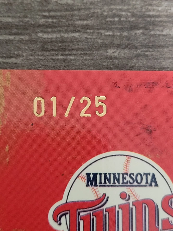 Autógrafo Torii Hunter Auto 2005 Donruss madera y cuero #130 gemelos 25/01 Foto 4 de 4