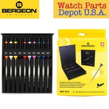 BERGEON 30081-AC10 WATCHMAKERS ERGONOMIC 10 PIECE SCREWDRIVER SET - SWISS MADE