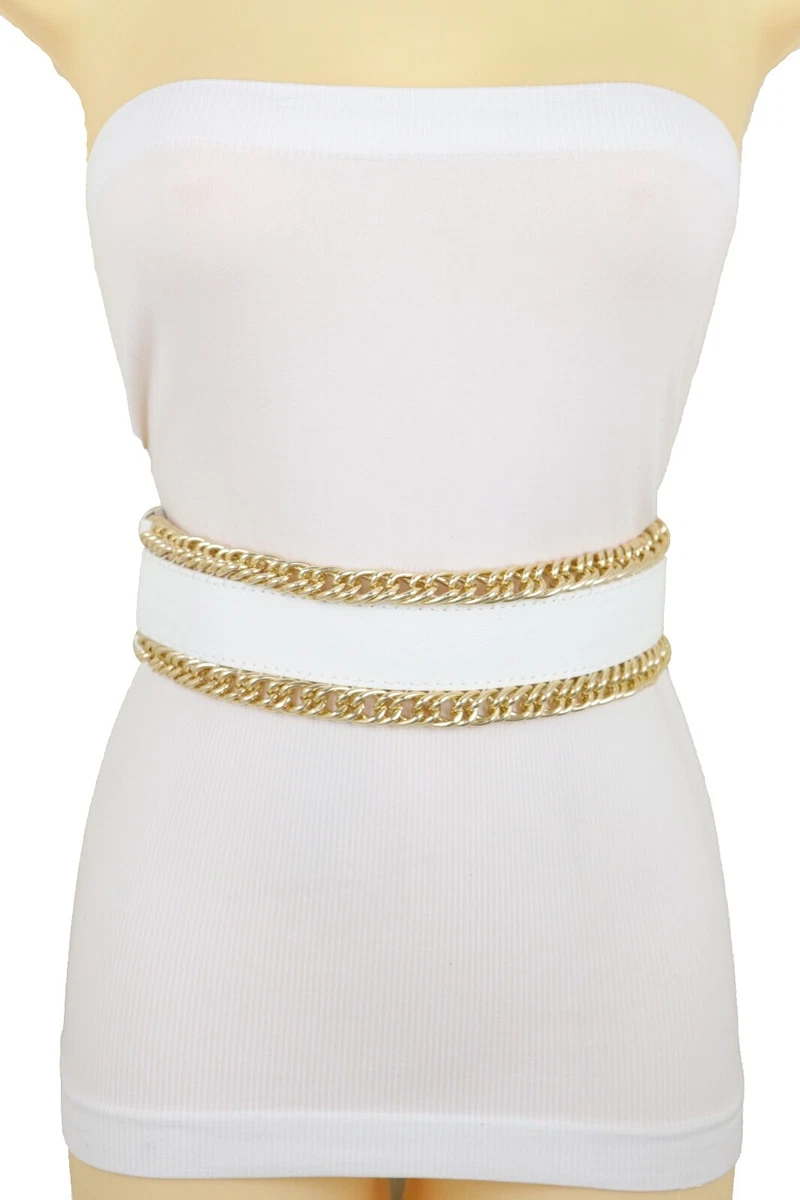 slim fit dress slacks Shoppinggo Shoppinggo Elastic Belt for Women, Pearl, Wide, Thick Belt with Buckle, Slimming, Comfortable, Stylish main image 1