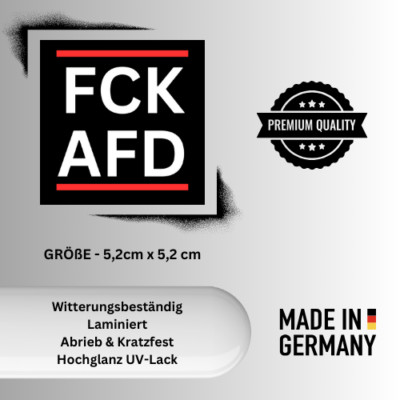 100x Aufkleber FCK AFD - Premium Qualität -  Wetterfest für Outdoor 