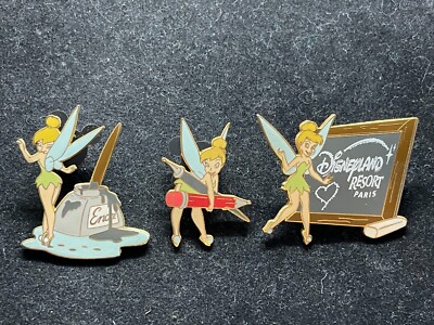 Disney 3 Pin Set - DLRP - Tinker Bell Back to School - Pencil Ink Teacher 31862