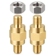 2x Side Post Battery Terminal 3/8 16 Bolts Adapter Stud Extender Screws 3/8"-16
