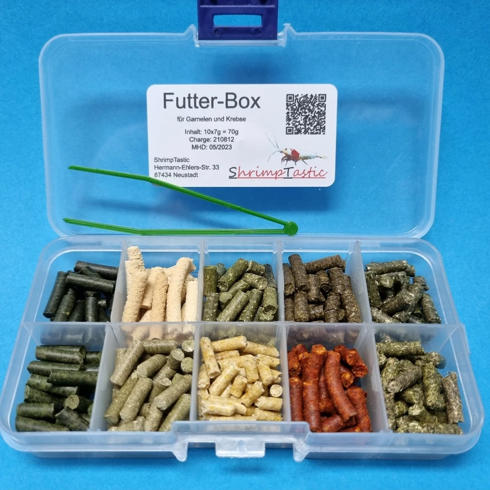 ShrimpTastic Futter Box / 10x7g = 70g // Garnelen Shrimp Sticks Futter Set