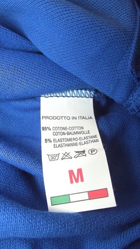 Polo Maglia Uomo Grigio Blu Scuro Bianco Regular Fit Cotone Piquet Made Italy - Picture 17 of 37