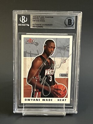 Autographed Cards DWYANE WADE ROOKIE CARD PSA 10 Michael Jordan