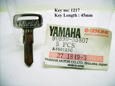 kiys Yamaha Genuine Blank Key 1217 NOS 90890-55807 Main Switch