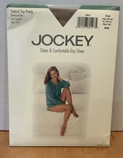Jockey Control Top Pantyhose Sand Small Reinforced Toe New In Package