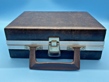 BMI Beaux Merzon Inc 16 Cassette Brown Carrying Case with Handle Vintage