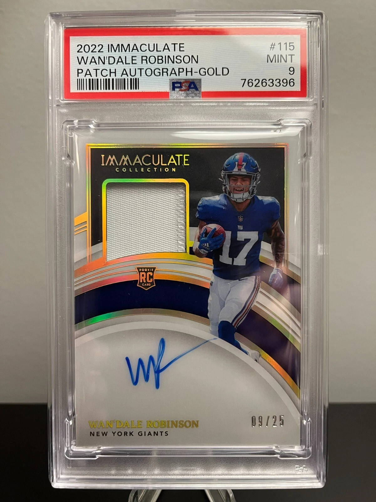 Wan'Dale Robinson Panini Immaculate Collection #115 Patch Autograph-Gold