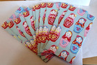10 Matryoshka Russian Nesting Dolls Patterned Print Paper Mini Gift Bags — photo 1