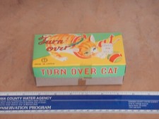 VINTAGE ORIGINAL TURN OVER CAT MECHANICAL WIND UP, BOX ONLY, JAPAN