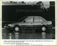 1989 Press Photo New Suzuki Swift Four-Door Sedan: Roomy With a Modest Price