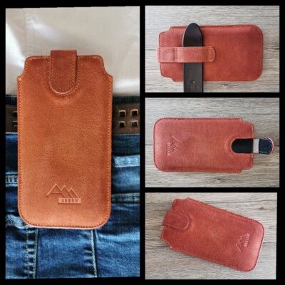 ASSEM für Ulefone Power Armor 18 echt leder Gürteltasche Hülle Etui case cover