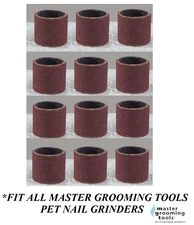 24 pc Nail SANDING BANDS FINE&MEDIUM GRINDING For MASTER GROOMING TOOLS Grinders