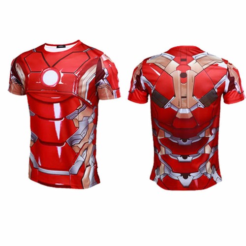 Men Kurzarm T-Shirt Marvel Superheld -Kostüm Radfahren Sport Tops Jersey-Hemd - Bild 11 von 44