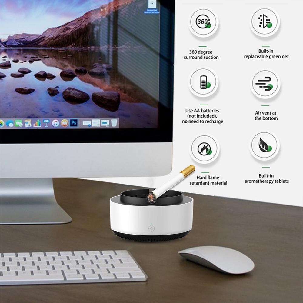 Air Purifier Household Smoke Removal Ashtray Multipurpose for Indoor Home Office