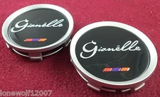 Gianelle Wheels Black / Gray Custom Wheel Center Caps Set of 2 # 998K75