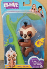 WowWee Fingerling BABY SLOTH Kingsley Brown Interactive Baby Pet Toy NEW