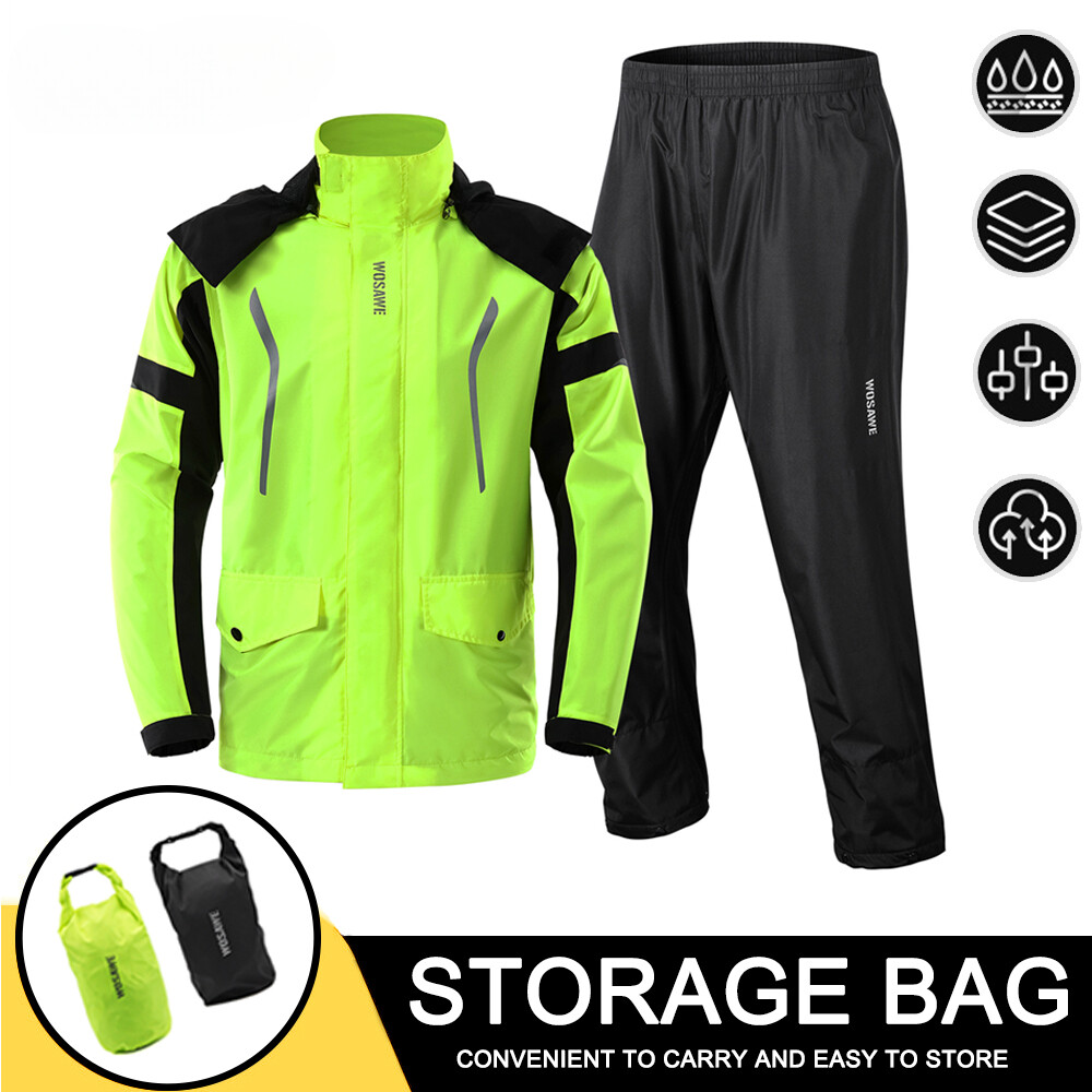 Motorcycle Raincoat Motorbike Rain Wear Moto Raincoat Coat Jacket Pants Biker-image
