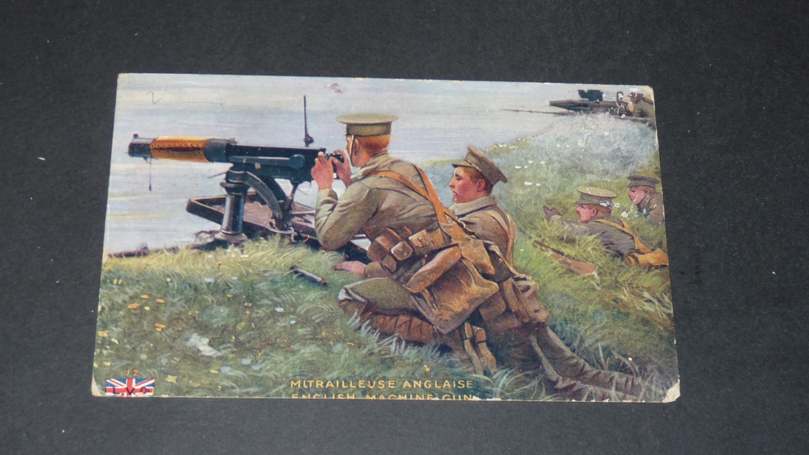 English Machine Gun CPA CARTE POSTALE 1916 GUERRE 14-18 MITRAILLEUSE ANGLAISE ENGLISH ...