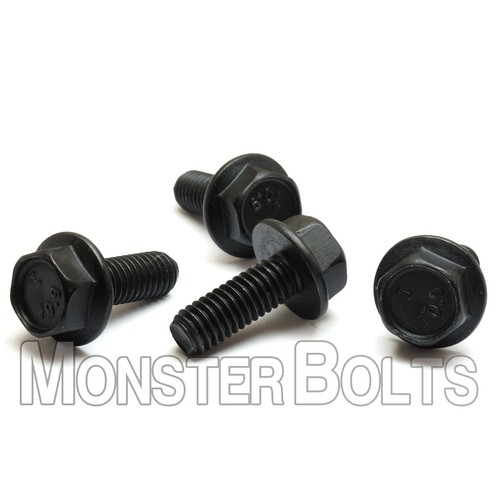 Bulk Qty 800 - M8 x 20mm Flange Bolts DIN 6921 CL 10.9 Steel Black Phosphate - Picture 5 of 5