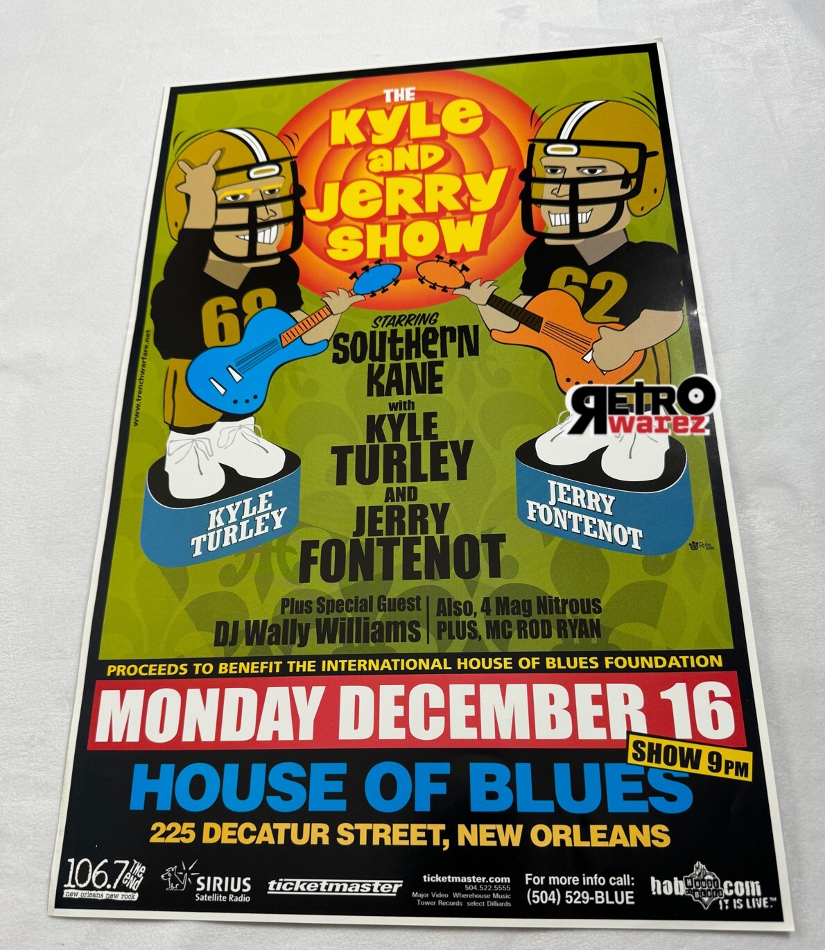 The Kyle and Jerry Show House Of Blues 11x17” Concert Poster Southern Kane