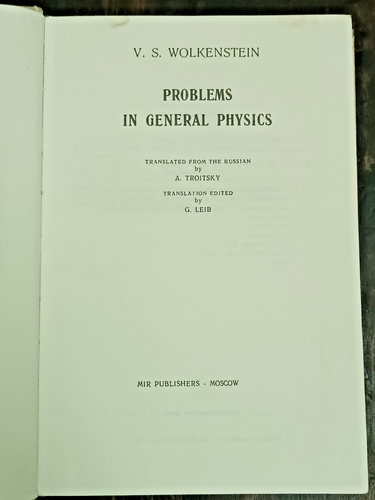 RUSSIAN SCIENCE: PROBLEMS IN GENERAL PHYSICS BY V. S. WOLKENSTEIN 1987 ENGLISH - Picture 2 of 10