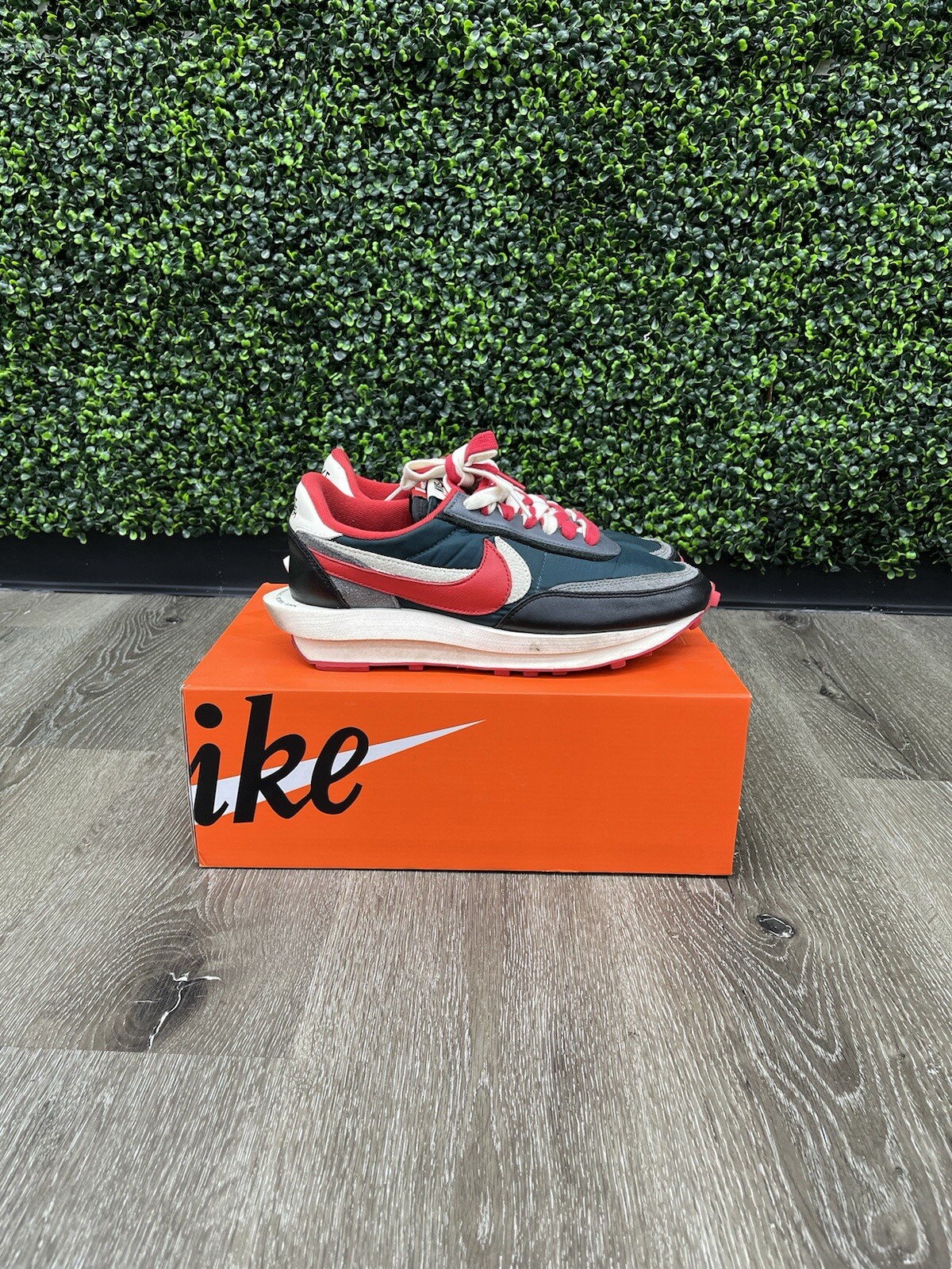 SACAI X NIKE Taglia 9 Nike sacai x Undercover x LDWaffle Midnight Spruce University Rosso