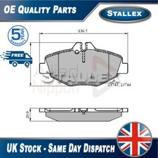 Adatto a Mercedes Classe E 2002-2009 + Altri Modelli Set Pastiglie Freno Anteriore Stallex