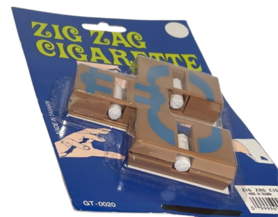 Vintage ZIG ZAG SLICED CIGARETTE Box Magic Trick Easy Cut