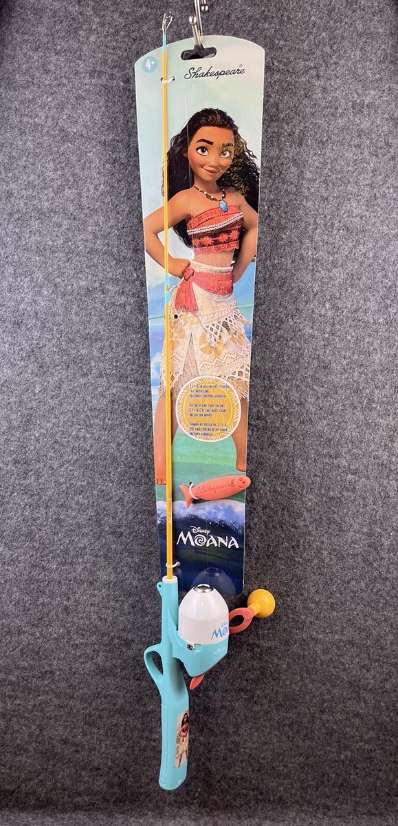 NEW DISNEY'S MOANA SHAKESPEARE 2'6” YOUTH FISHING POLE ROD & REEL