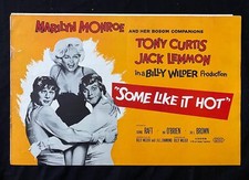 Some Like It Hot Original Movie Pressbook 1959 Marilyn Monroe