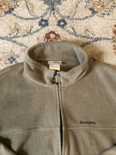 Remington Mens Fleece Jacket Driftwood Brown Size XL Hunting Outdoors 90s - Picture 2 of 8