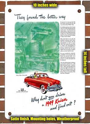 METAL SIGN - 1949 Kaiser Convertible - 10x14 Inches